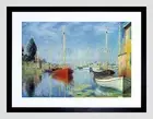 CLAUDE MONET PLEASURE BOATS AT ARGENTEUIL OLD MASTER FRAMED ART PRINT B12X2558