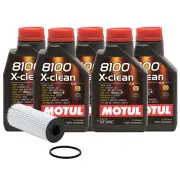 5L Motul 8100 X-CLEAN 5W40 Wix XP Filter Motor Oil Change Kit API SN