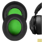 Geekria Replacement Ear Pads for Razer Kraken Pro V2 Headphones (Black/Green)