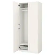 PAX / BERGSBO wardrobe combination, white/white, 100x60x236 cm