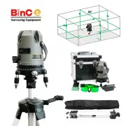 Green Beam 360 8 Lines Cross Line Laser Level Li-ion Self Leveling Rotary Tripod