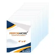 Performore 20 Pack of 4x6 Inch Plexiglass Sheet with Protective Film, 0.04" (...