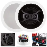 Pair of 200W 6.5" 2-Way In Wall Ceiling Speakers Stereo Audio Speaker 8 Ohm