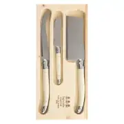 Jean Dubost Laguiole Simplicite - 3 Piece Cheese Set with Cleaver Ivory
