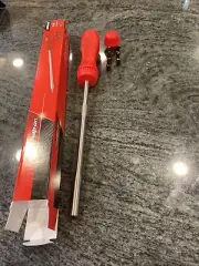 Snap On ssdmr8ar 12-5/16" ratcheting magnetic long screwdriver with 5 bits
