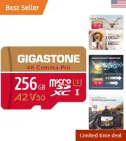 5-Yrs Free Data Recovery] 256GB Micro SD Card, 4K Camera Pro, A2 V30 for Smar...