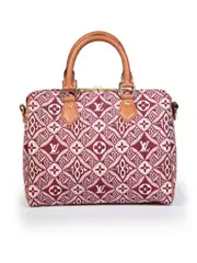 2020 Burgundy Bordeaux Since 1854 Canvas Speedy Bandouliere 25