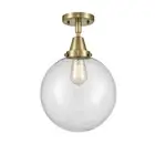 Innovations Caden Beacon 1Lt 10" LED Flush Mount, AB/CL - 447-1C-AB-G202-10-LED