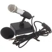 Portable 3.5mm Stereo Studio Mic KTV Karaoke Mini Microphone For Cell Phone P. h