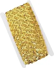 Gatuida 1 Roll Sequin Braid Trim Decorative Ribbon for Garment Edging DIY Crafts and Sewing Elegant Applique Trim for Fashion Accessories Home Decor and Handmade Projects Yards