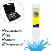 4 in 1 Conductivity Meter TDS Tester Salinity Temp Meter Pocket Waterproof Type