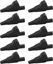 Banana Test Clip Electrical Test Clips Fully Enclosed 4mm Jack Banana Jack Test Probe High Performance for Electronic Instruments Industrial Equipment Steel PA 10Pcs (Black)