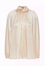 NEW Zimmermann Silk Wavelength Twist Neck Blouse Satin Polkadot Size 1 Au 10