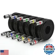 EBXYA XLR Cables 25ft 6 Packs - XLR Male to Female 3 Pins Balanced Microphone