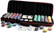 Jacks Casino 500 Chip Poker Set - Premium Viper Case - 11.5g Poker Chips - 2 x Jacks PRO 100% Plastic Playing Cards