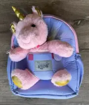 Naturally Kids Toddler Backpack With Pink Unicorn Plush Toy