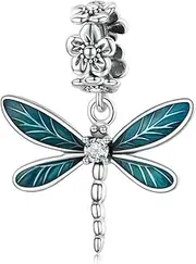 [DOYIS] 925 Sterling Silver Charm for Pandora Bracelets for Woman,Dragonfly pendant Charms,Christmas's Day Jewelry for Friend Mom