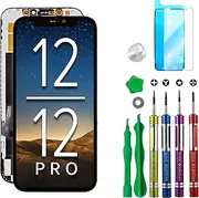 Ace Tech Cellular LCD Screen Replacement for iPhone 12 (A2172, A2402, A2404) / iPhone 12 Pro (A2341, A2406, A2408, A2407) 6.1 inch Touch Display Digitizer Frame Assembly with Repair tools