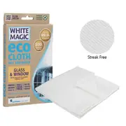 White Magic Eco Cloth Microfibre Glass & Window Cleaning Cloth 32 x 32cm.