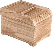 ABOOFAN Wooden Rice Storage Container Sealed Food Bucket for Rice Flour and Grains Capacity Kitchen Organizer Moisture Cereal Holder Easy Open Lid for Pantry