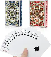 Neasyth Waterproof Plastic Playing Cards,2 Decks of Cards for Magic Props, Pool Beach Water Card Games