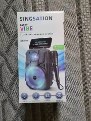 Singsation SPKA21 Karaoke Machine, 5.0 Portable Bluetooth 4" Speaker, New!