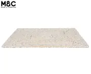 Maine & Crawford Zahara 33cm Square Display Mat Home Decor Rug/Carpet White Wash