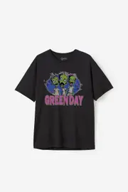 [Cotton On Men] Cotton On Men - Loose Fit Green Day T-Shirt - Lcn wmg black - green day - zombies 2XL LCN WMG BLACK - GREEN DAY - ZOMBIES