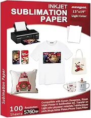 Seogol Sublimation Paper 13 x 19 Inches 100 Sheets 125gsm, for Inkjet Printer with Sublimation Ink Epson, Sawgrass, Ricoch, Heat Transfer Sublimation for Mugs T-shirts Light Fabric