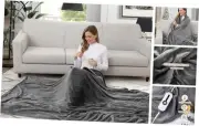 Heated Electric Throw Blanket 50"x60" Size Soft Throw(50" x 60") A-light Grey