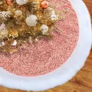 90/120CM Large Christmas Tree Skirt Xmas Soft Cover Mat Decor Xmas Tree Skirt