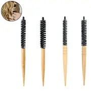 Beakey 4 Pcs Small Round Hair Brush Different Sizes for Bangs Beard