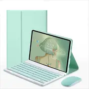 Rk102 Bluetooth Keyboard Mouse and Case for iPad 10.22021/2020/2019/iPad Air 10.5/iPad Pro10.5-light green