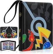 Card Binder,400 Pockets Card Holder Album, Trading Card Binder Display Storage Carrying Case whith 50 Removable Sleeves for Standard Size Cards 4 Pocket (part1)