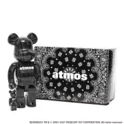 ATMOS BLACK BANDANA BEARBRICK 400% & 100% BE@RBRICK - UNOPENED - FREE SHIPPING