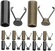 [BESTYASH] 12Sets Metal Cord Locks for Drawstrings Replacement Caps for Sportswear Hoodies and Hats Vibrant Tips Gun Each