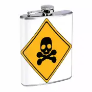 Danger Em1 Flask 8oz Stainless Steel Hip Drinking Whiskey