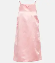 [Prada] Prada Cupro-blend minidress AU 14 pink