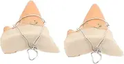 [GANAZONO] Shark Tooth Jewelry Charms Diy Necklace Decorations Keychain for Travelers