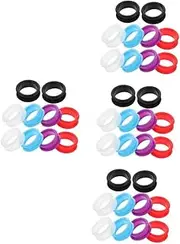 4sets Finger Guards for Scissors Silicone Scissor Rings Pet Grooming Tool Comfortable and Sturdy Colorful Options for Hairdressing and Home 10pcs*4