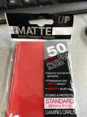 50 Ultra PRO Pro-Matte Deck Protector Card Sleeves Standard RED JLP82650