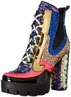 Cape Robbin | NELL CHUNKY BLOCK HIGH HEEL PLATFORM LACE UP BOOTS-MERMAID
