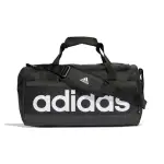 【ADIDAS 愛迪達】LINEAR DUFFEL S 黑色 大LOGO 運動 手提 背帶 健身包 HT4742