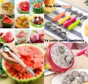 2in1 Dual side Carving Knife Spoon Stainless Steel Fruit Ball Scoop Melon Slicer