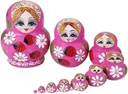 Nesting Dolls Stacking Dolls Russian Dolls 10 Pieces Strawberry Flower Girl Nesting Dolls Russian Matryoshka Doll Set Toys Matryoshka Dolls Russian Nesting Dolls