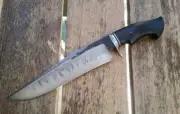 15" CUSTOM HANDMADE D2 TOOL STEEL FIXED BLADE HUNTING BOWIE WITH MICARTA HANDLE