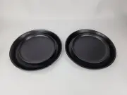 Gibson Soho Lounge Sofia Coupe Black Stoneware Dinnerware Set Of 4 Plates