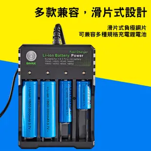 【智慧變燈/台灣插頭】18650充電器帶保護版 18650充電鋰電池 2600mah 可選購平頭尖頭鋰電池 可混充