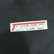 1x Red TURBO Silver Chrome Metal Badge Emblem Decal Sticker 3D Engine Auto Sport (for: MG)