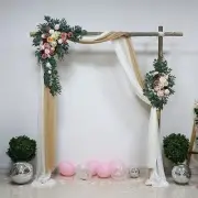 Wedding Draping Fabric 3 Panels 30" x 20' Arch Drapes White Ivory Nude for We...